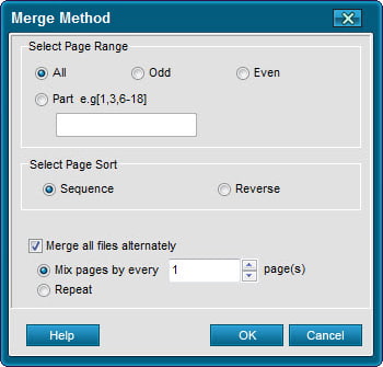Choose Merge method