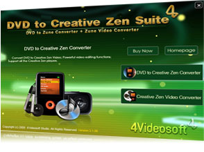 DVD to Creative Zen Suite Screen
