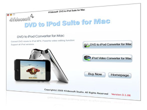 DVD to iPod Suite for Mac Screen