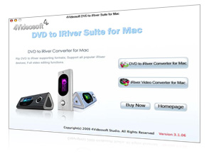 DVD to iRiver Suite for Mac Screen