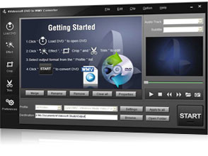 DVD to WMV Converter Screen