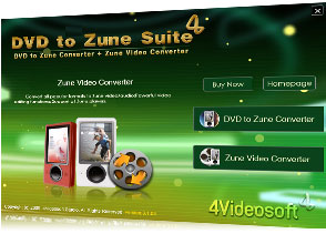 DVD to Zune Suite Screen