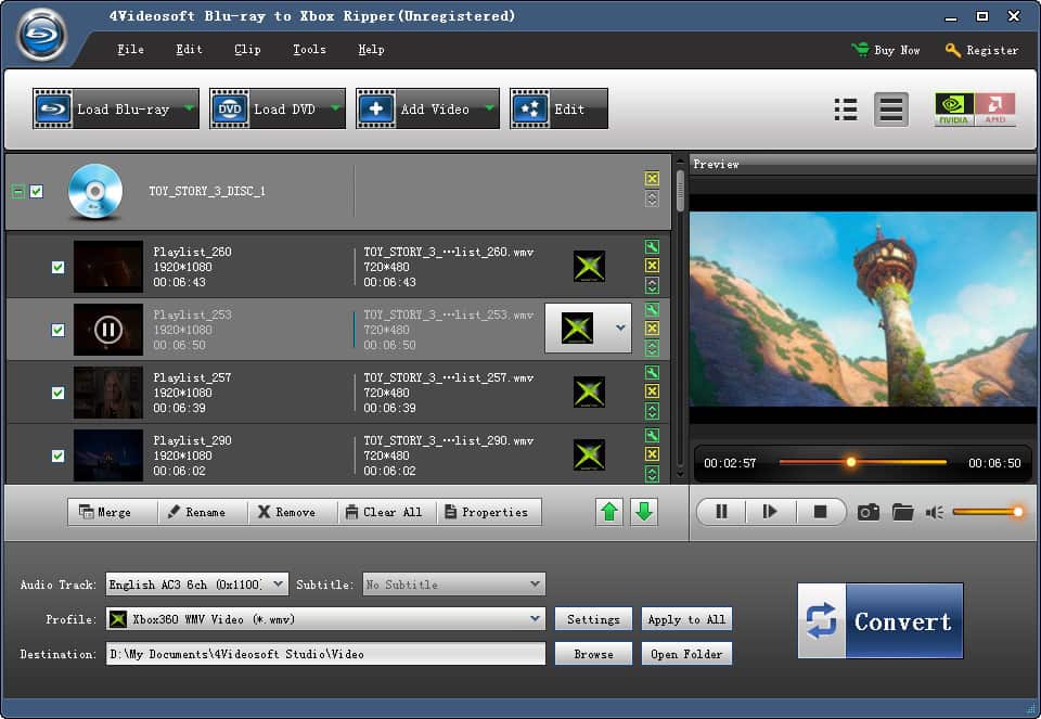 4Videosoft Blu-ray to Xbox Ripper Screenshot