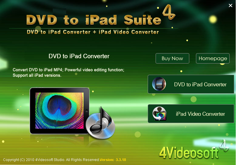 4Videosoft DVD to iPad Suite