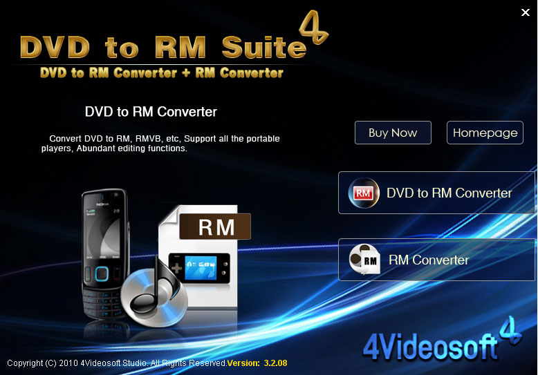 Screenshot of 4Videosoft DVD to RM Suite