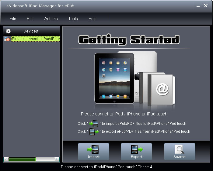 4Videosoft iPad Manager for ePub Screenshot