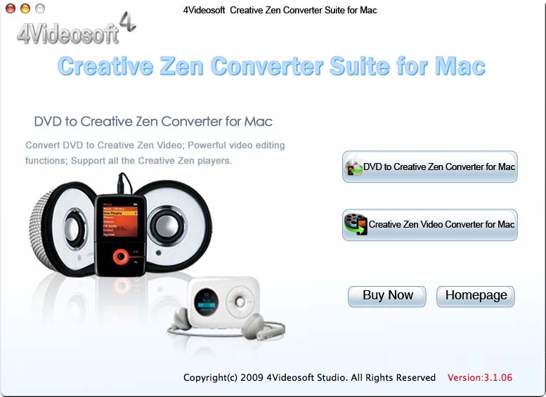 Screenshot of 4Videosoft Creative Zen Suite  for Mac 3.2.06