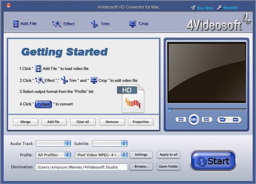 4Videosoft HD Converter for Mac 3.3.22