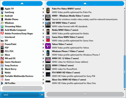 output settings