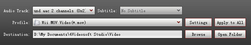output settings