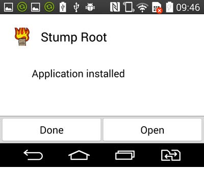 Install Stump root