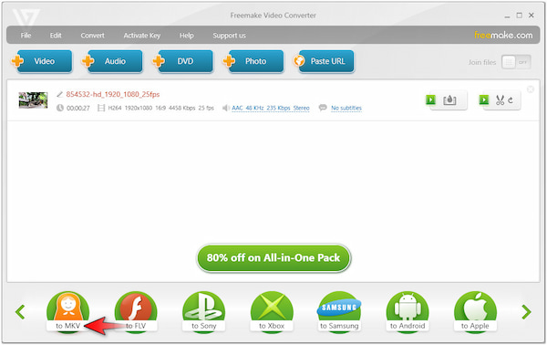 Select To MKV Option