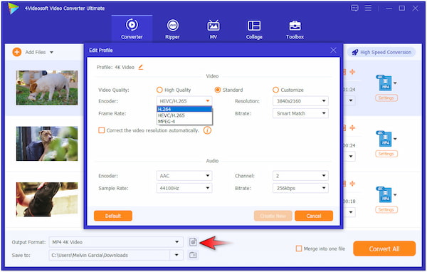 Configure Output Settings