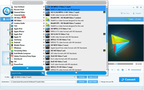 Choose Output Profile