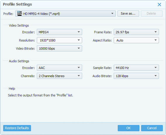 Profile Settings