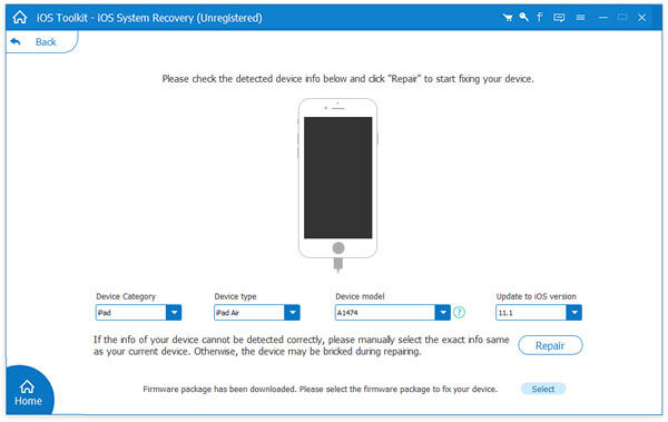 Επιλέξτε Device iOS