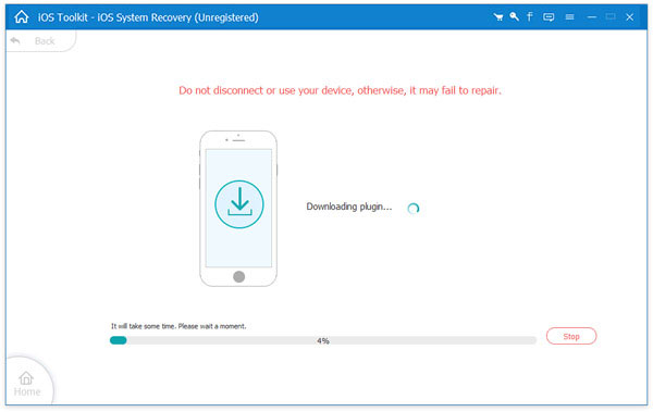 sistema de recuperación de ios