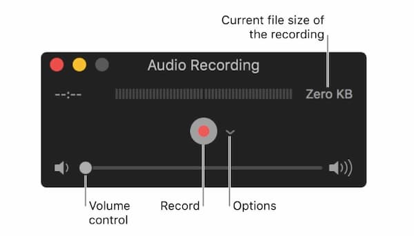 Tallenna Audio Quicktime