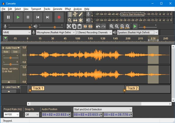 Audacity Record Audio Internet