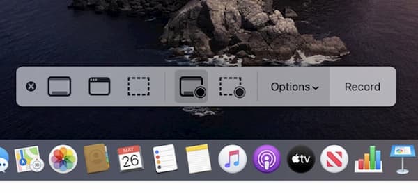 Képernyő rögzítése Macos Mojave alkalmazásban