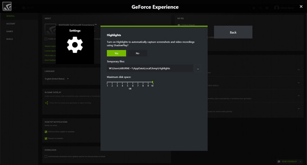 Geforce Experience Shadowplay