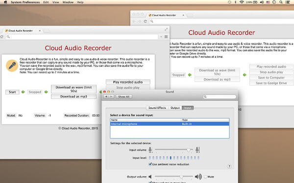 Enregistreur audio cloud