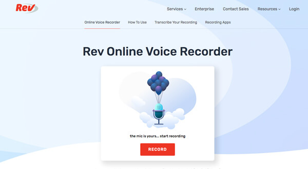 Registratore vocale online Rev