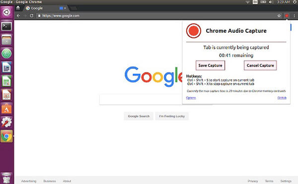 Chrome-Audioaufnahme