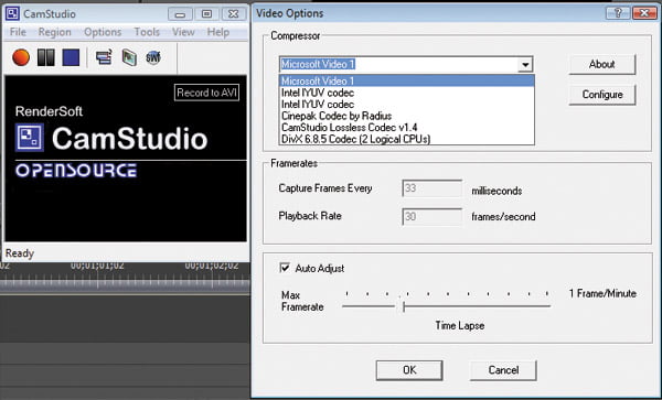 Rejestrator Open Source Camstudio