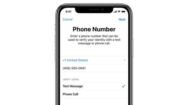 Entrez le numéro de téléphone approuvé